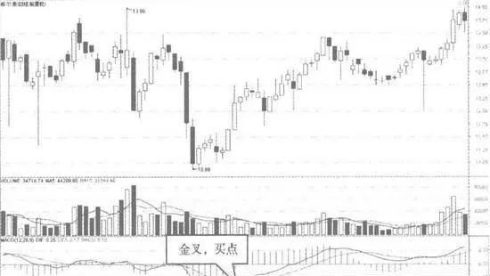 MACD指標的金叉 gold-fork-of-macd-index